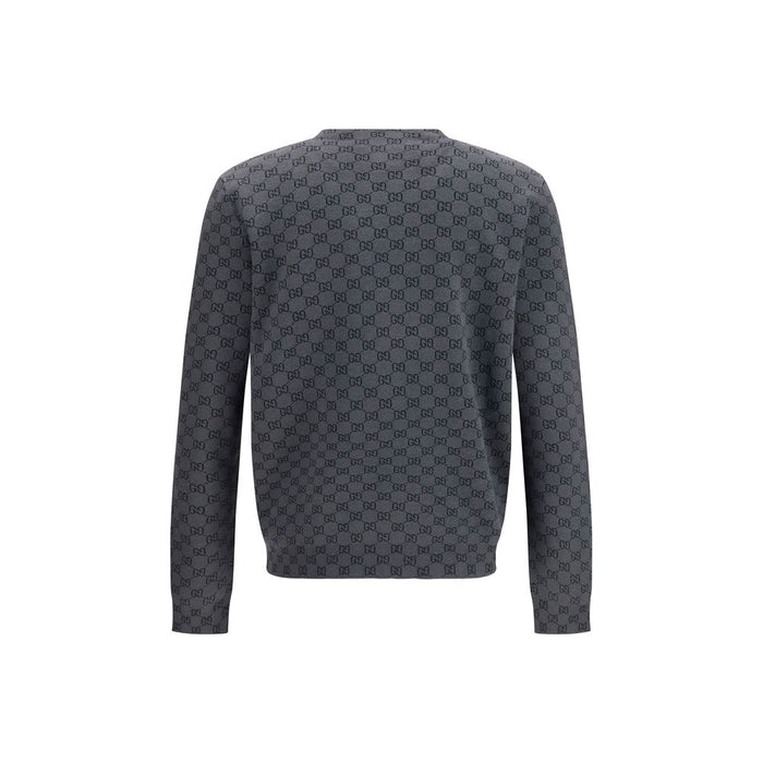 Gucci 51% Wool Ovis Aries cardigan in gray — view 2