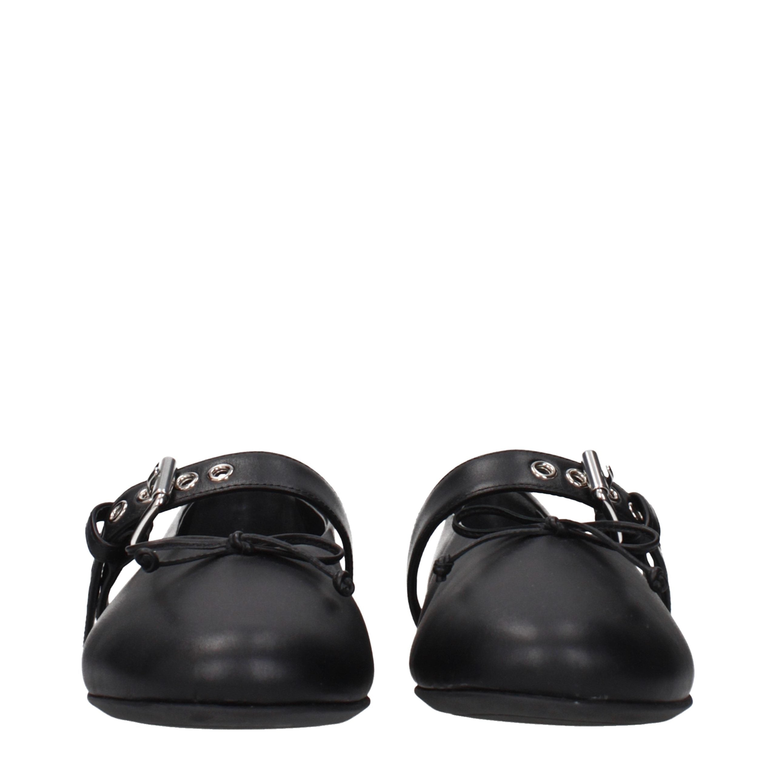 Miu Miu Leather flat in black — view 3