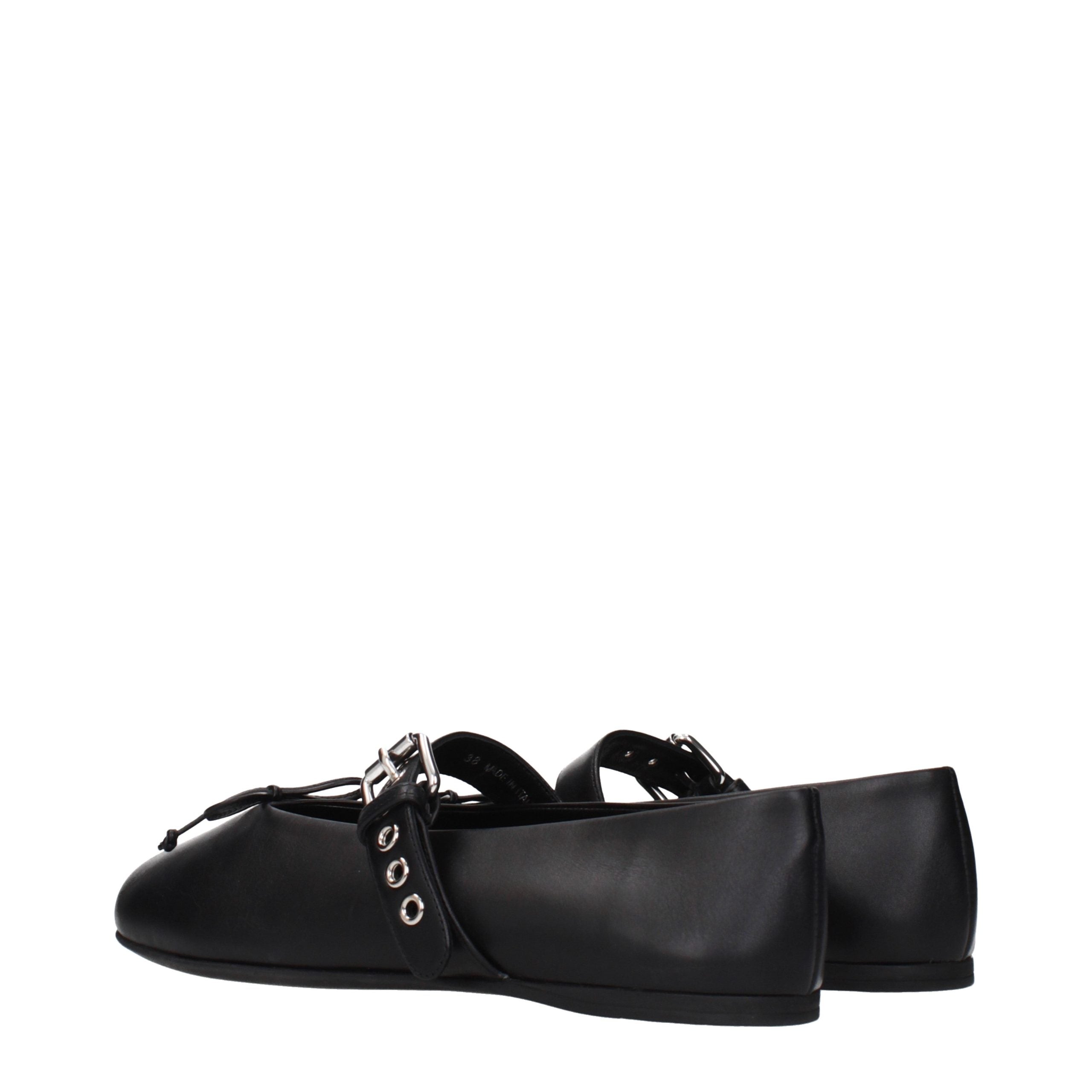 Miu Miu Leather flat in black — view 4