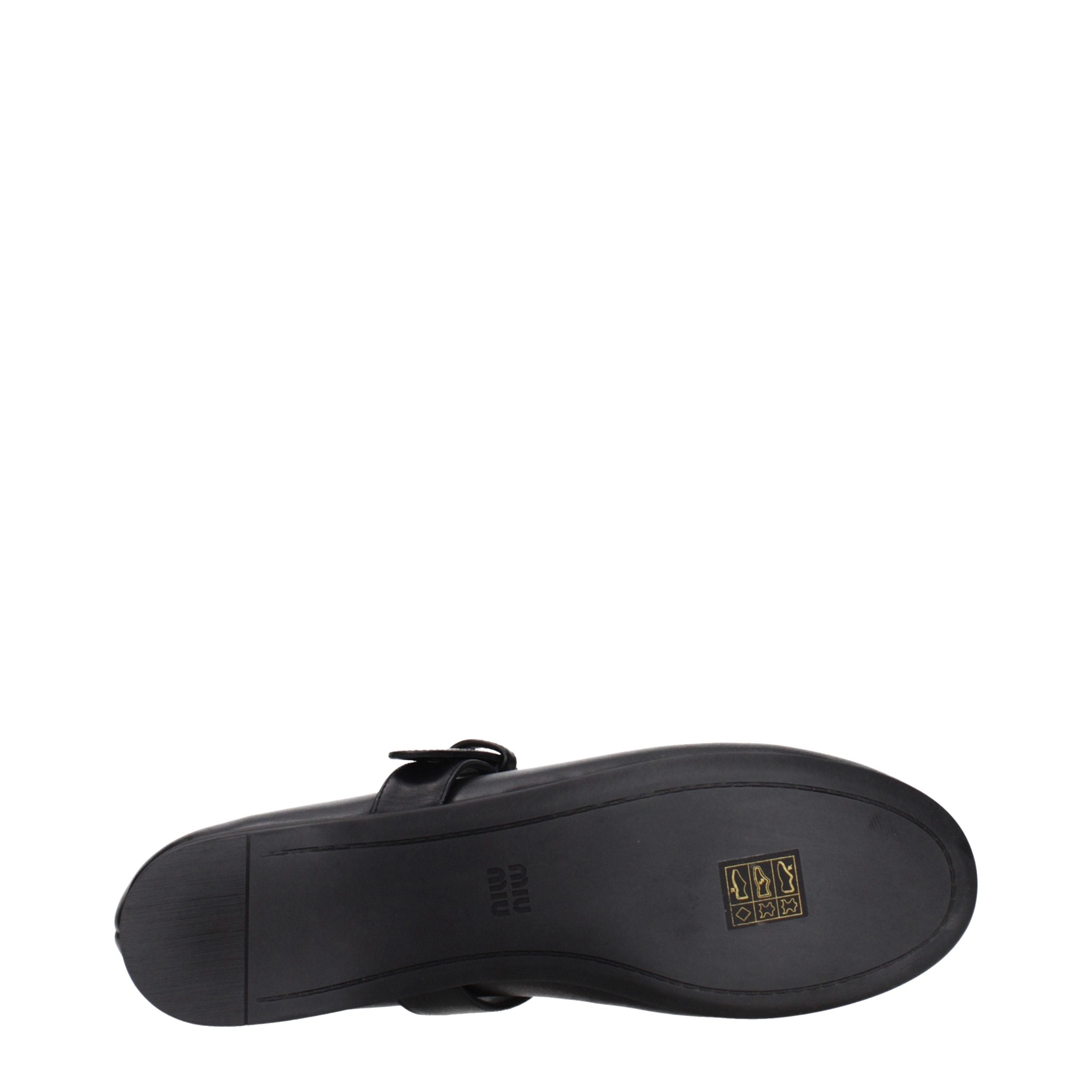 Miu Miu Leather flat in black — view 5