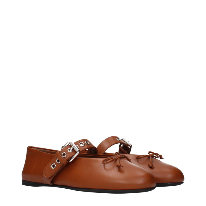 Miu Miu flat in brown — view 2