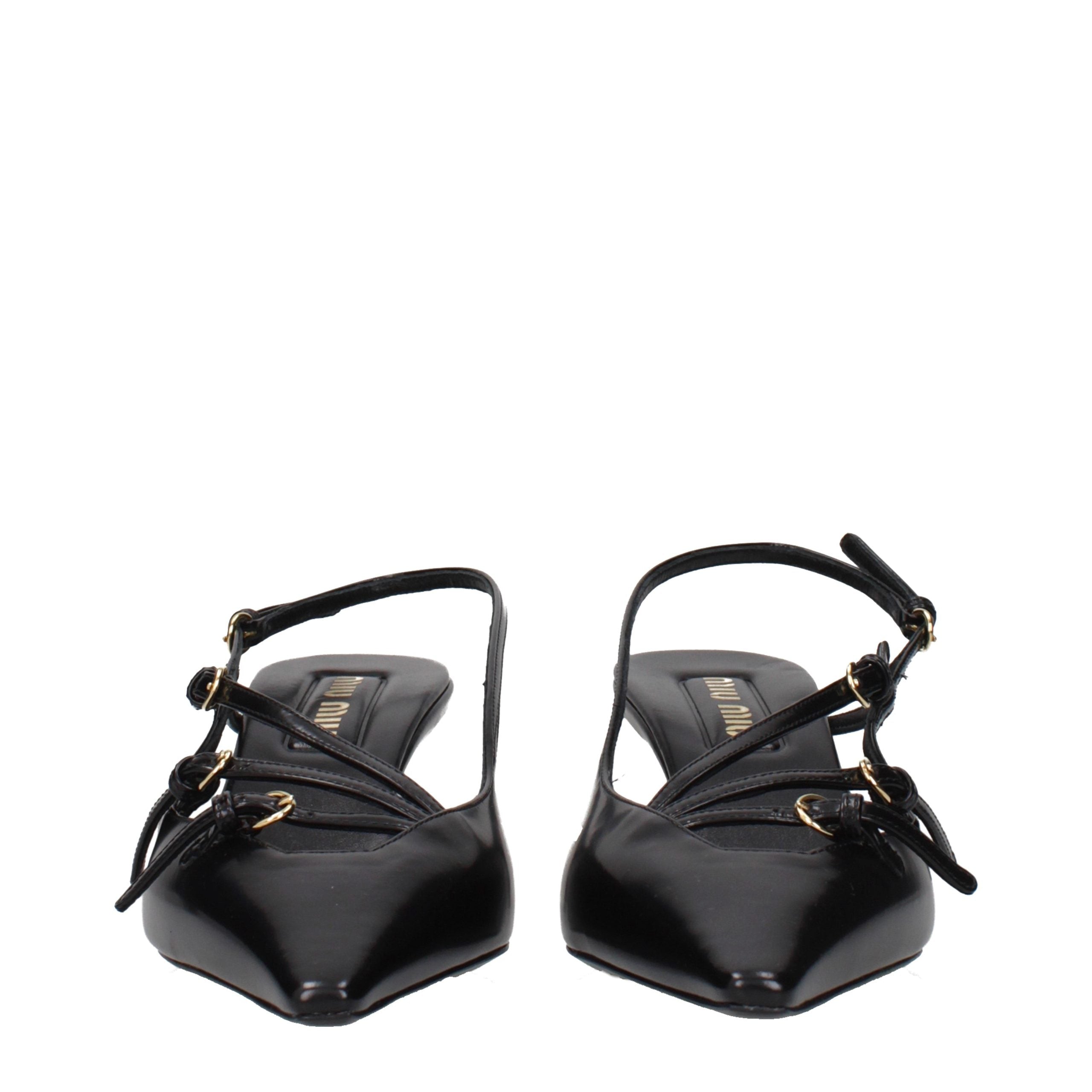 Miu Miu slingback heel in black — view 3