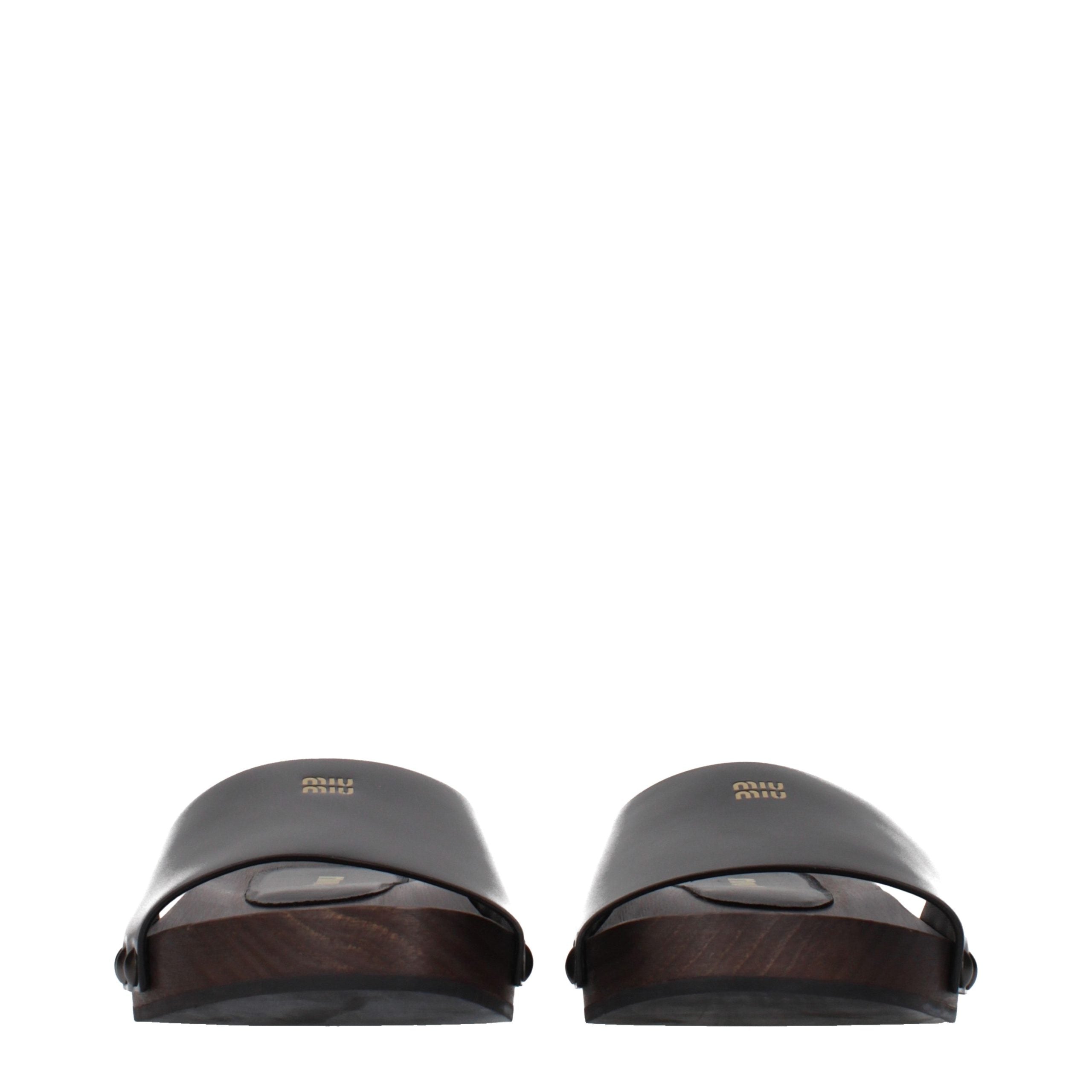 Miu Miu Patent leather slipper in black — view 3