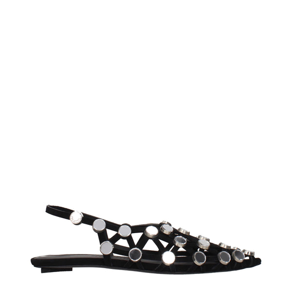The Attico Suede ballet flat in black
