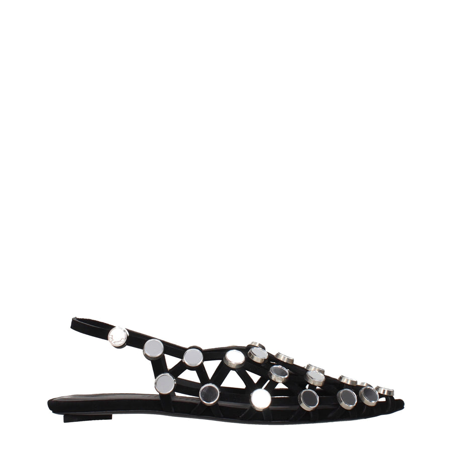 The Attico Suede ballet flat in black