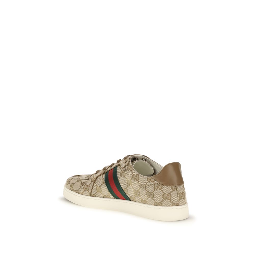 Gucci Upper: 100% Fabric sneaker in beige — view 3