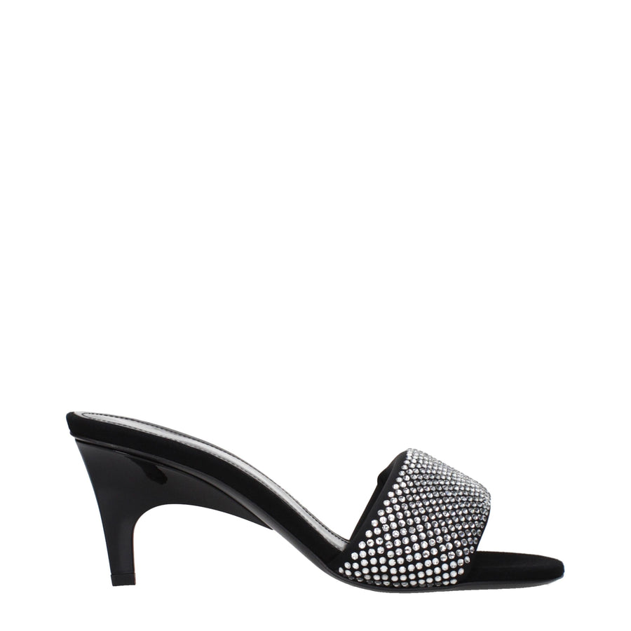 Prada Fabric heel sandal in black
