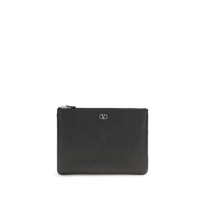Valentino Garavani 100% Calf Leather Bos Taurus card case in black
