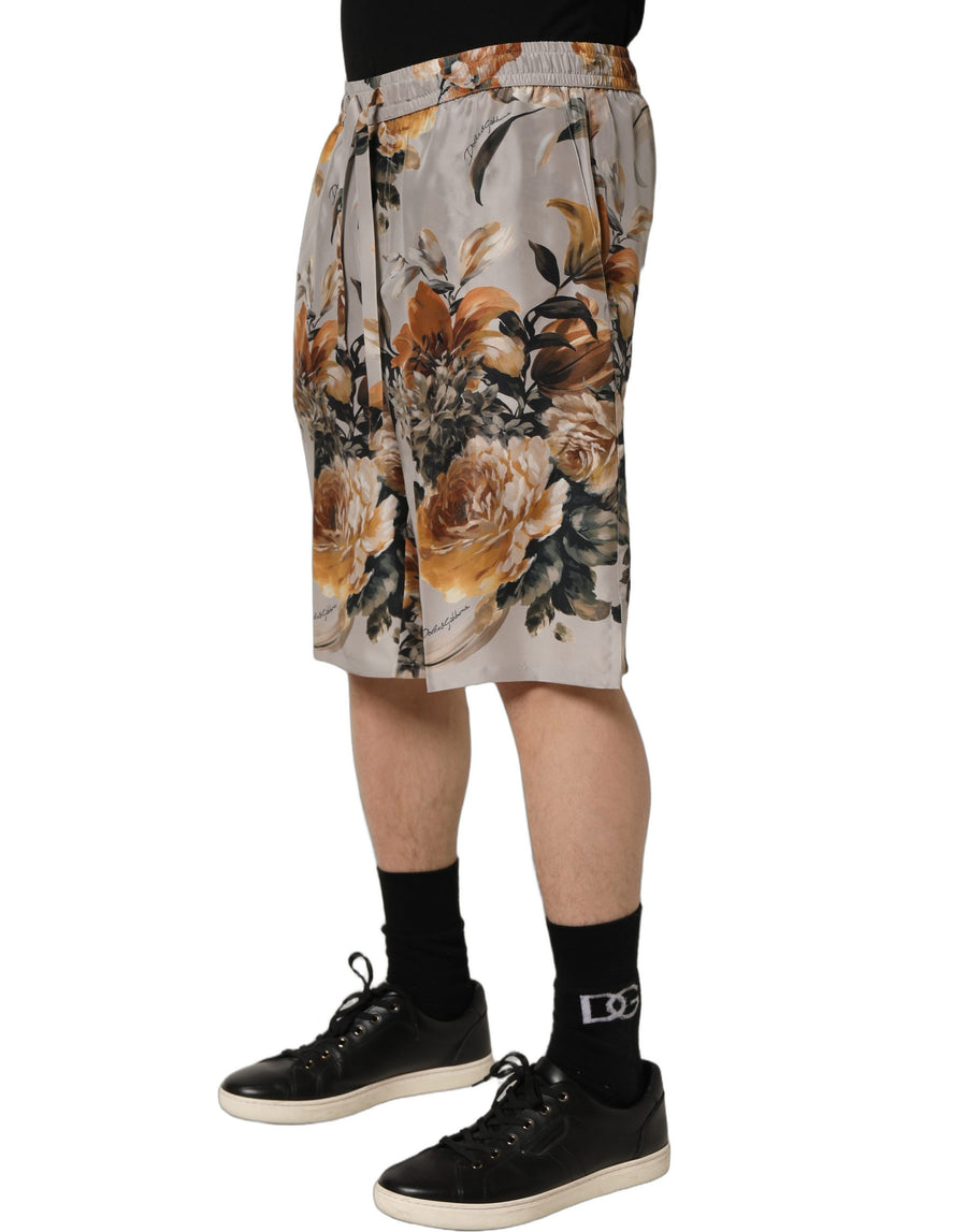 Dolce & Gabbana 100% Silk bermuda shorts in beige