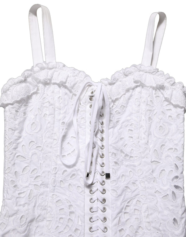 Dolce & Gabbana 81% Cotton dress in white
