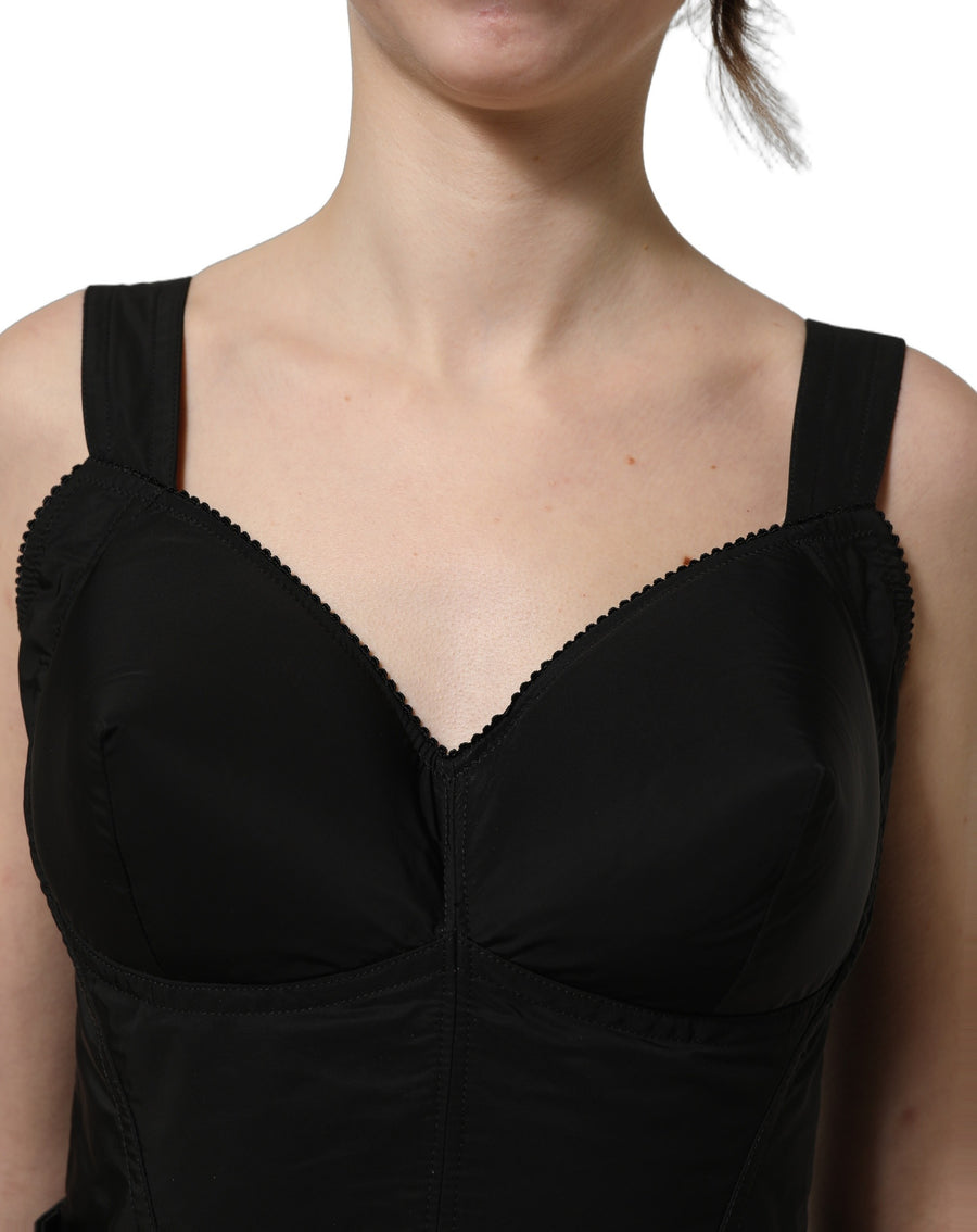 Dolce & Gabbana 94% Nylon 6% Elastane; Lining: 70% Cotton 24% Nylon 6% Elastane dress in black