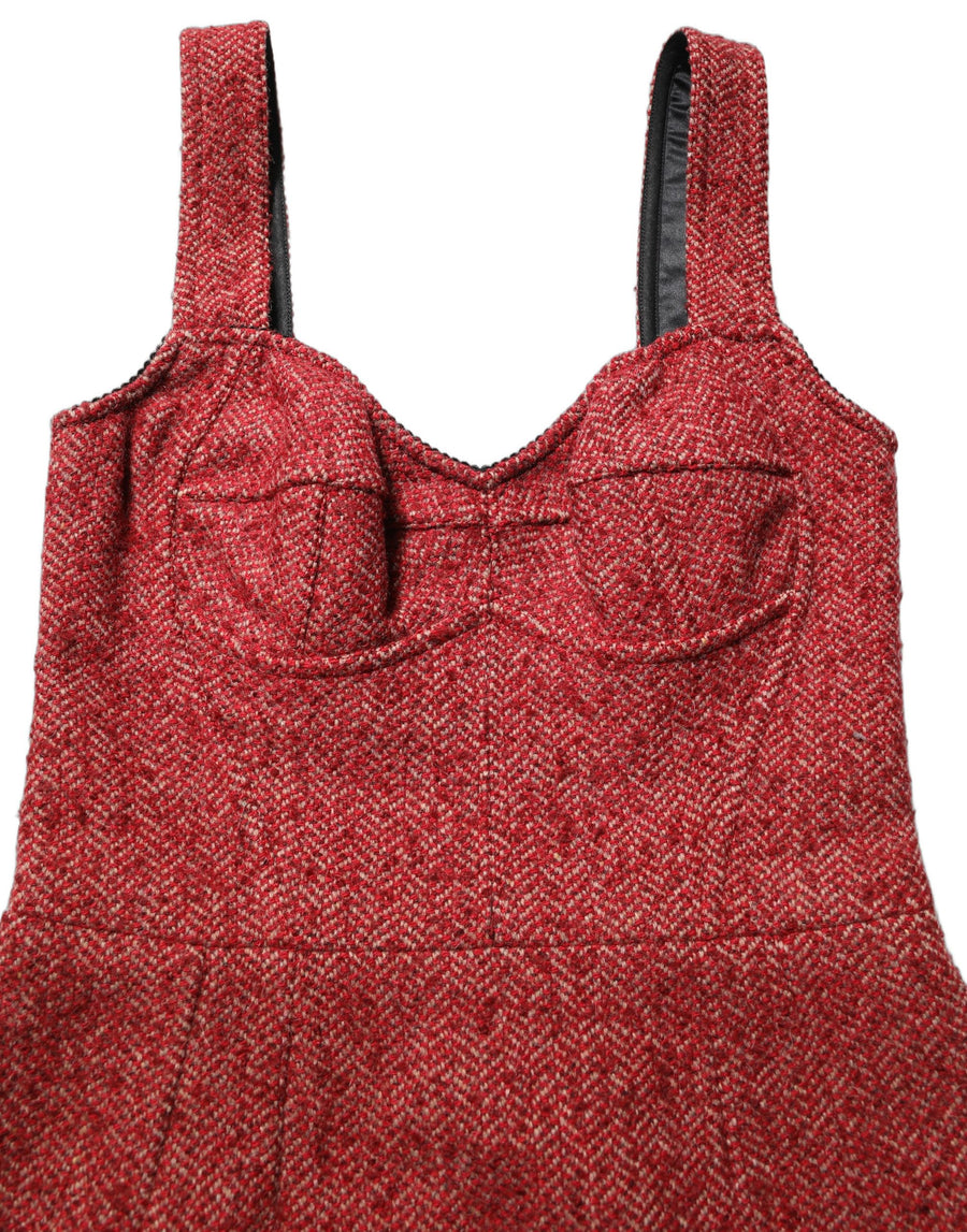 Dolce & Gabbana 61% Acrylic mini dress in red