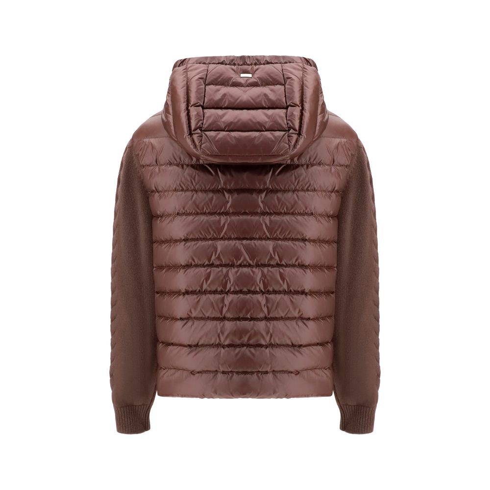 Herno Outer 100% Polyester down jacket in brown — view 2