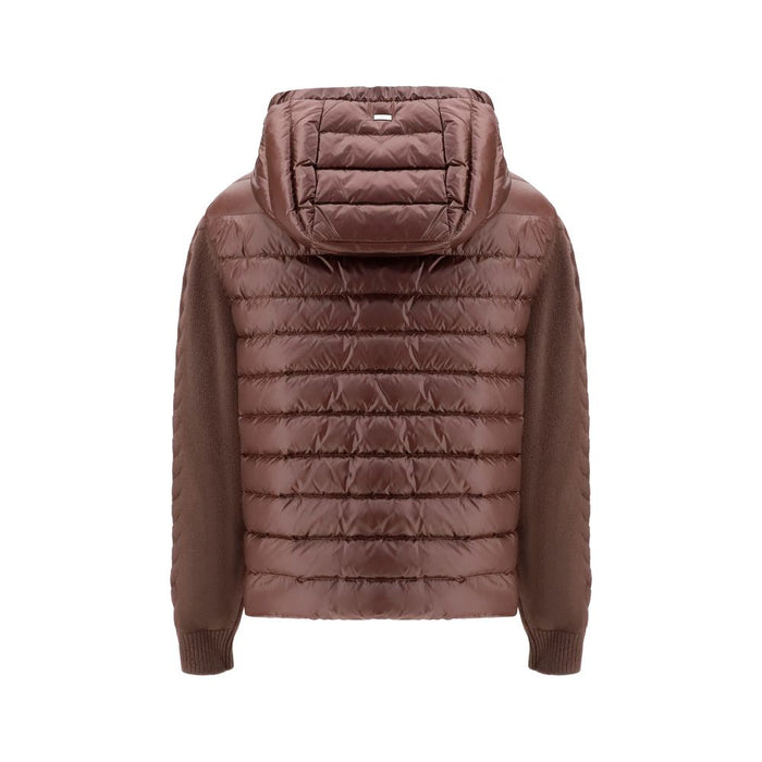Herno Outer 100% Polyester down jacket in brown — view 2