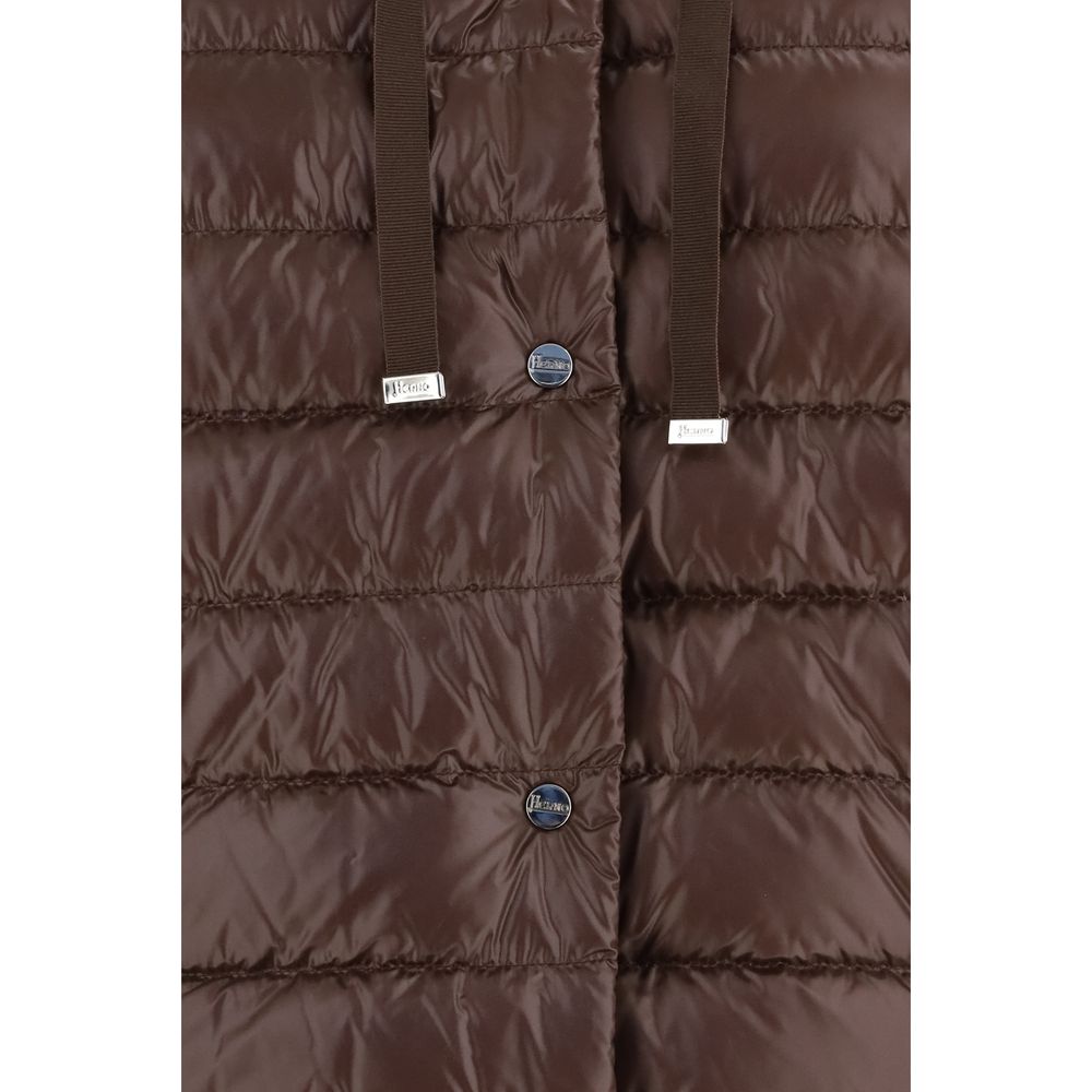 Herno Outer 100% Polyester down jacket in brown — view 3