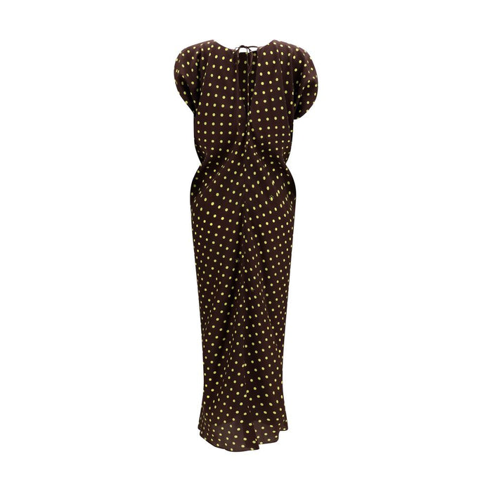 Marni 53% Silk 47% Nylon dress in brown — view 2