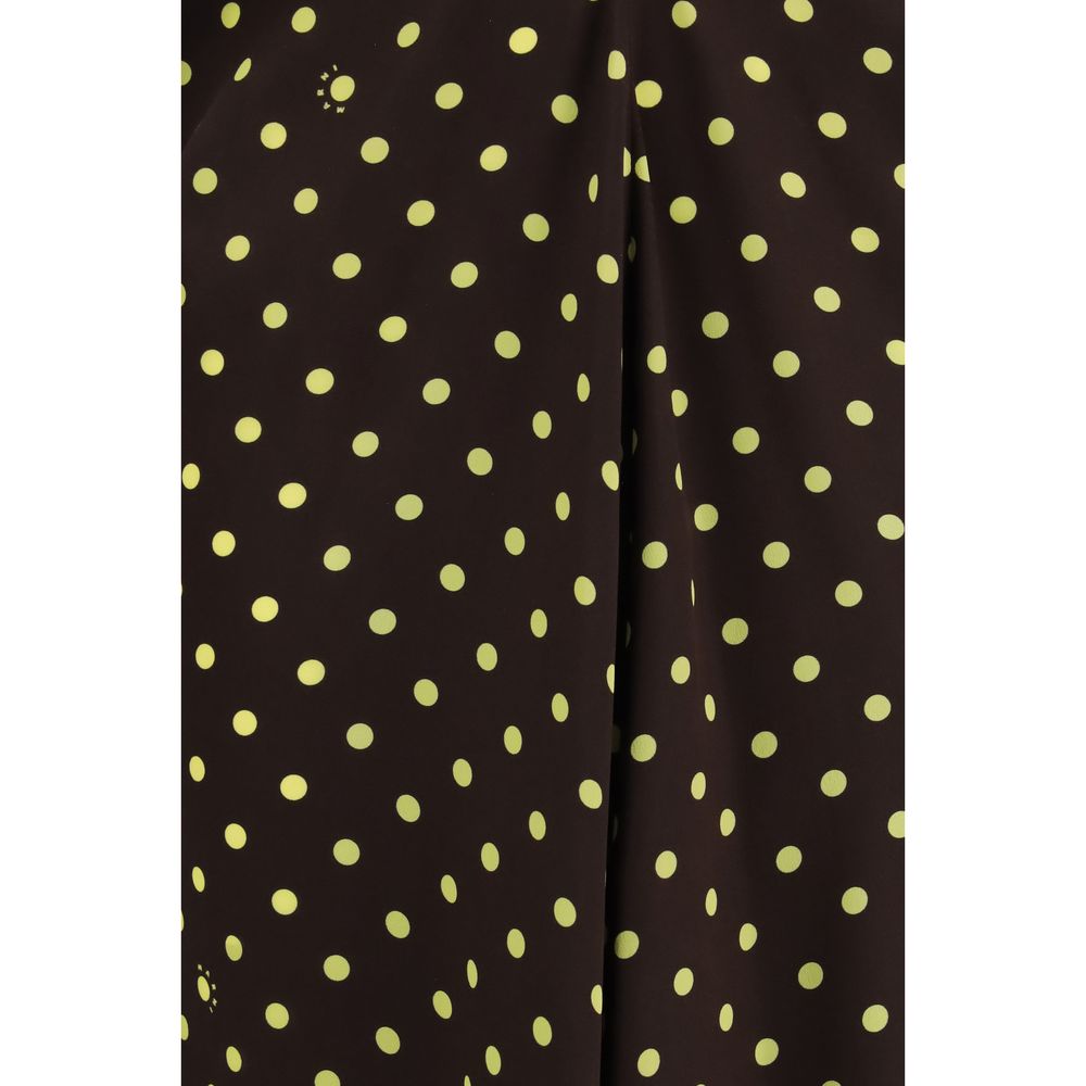 Marni 53% Silk 47% Nylon dress in brown — view 3