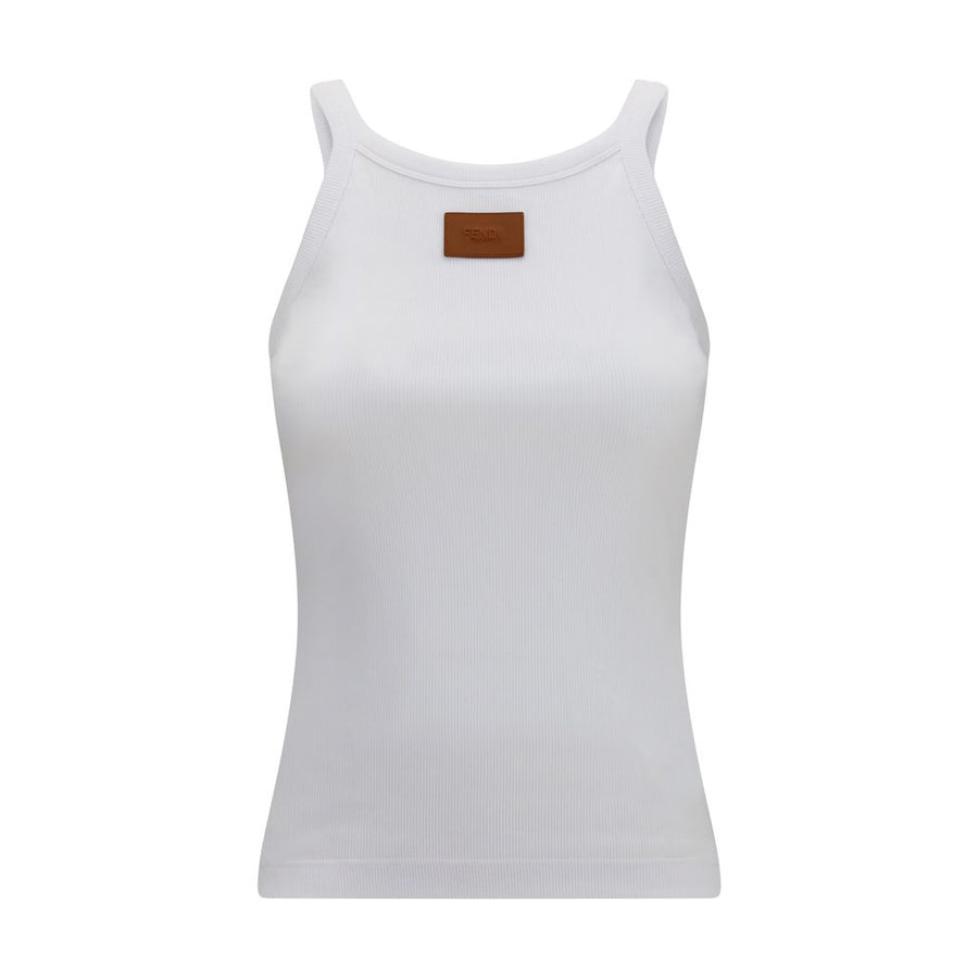 Fendi 100% Cotton tank top in white