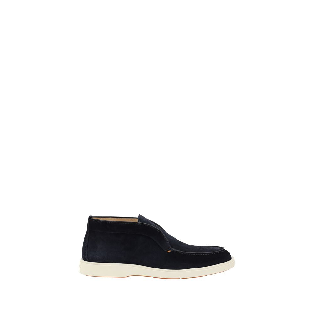 Santoni Upper 100% calf leather (Bos Taurus) ankle boot in blue