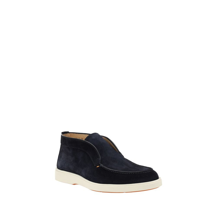 Santoni Upper 100% calf leather (Bos Taurus) ankle boot in blue — view 2