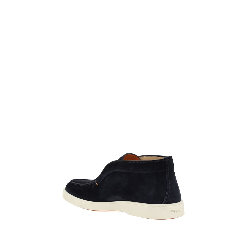 Santoni Upper 100% calf leather (Bos Taurus) ankle boot in blue — view 3