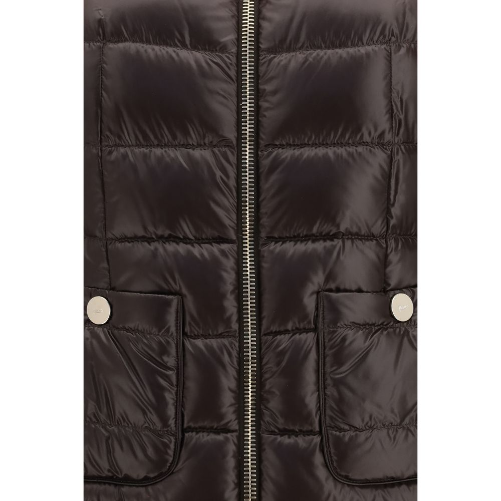 Herno 100% Polyamide down jacket in brown — view 3