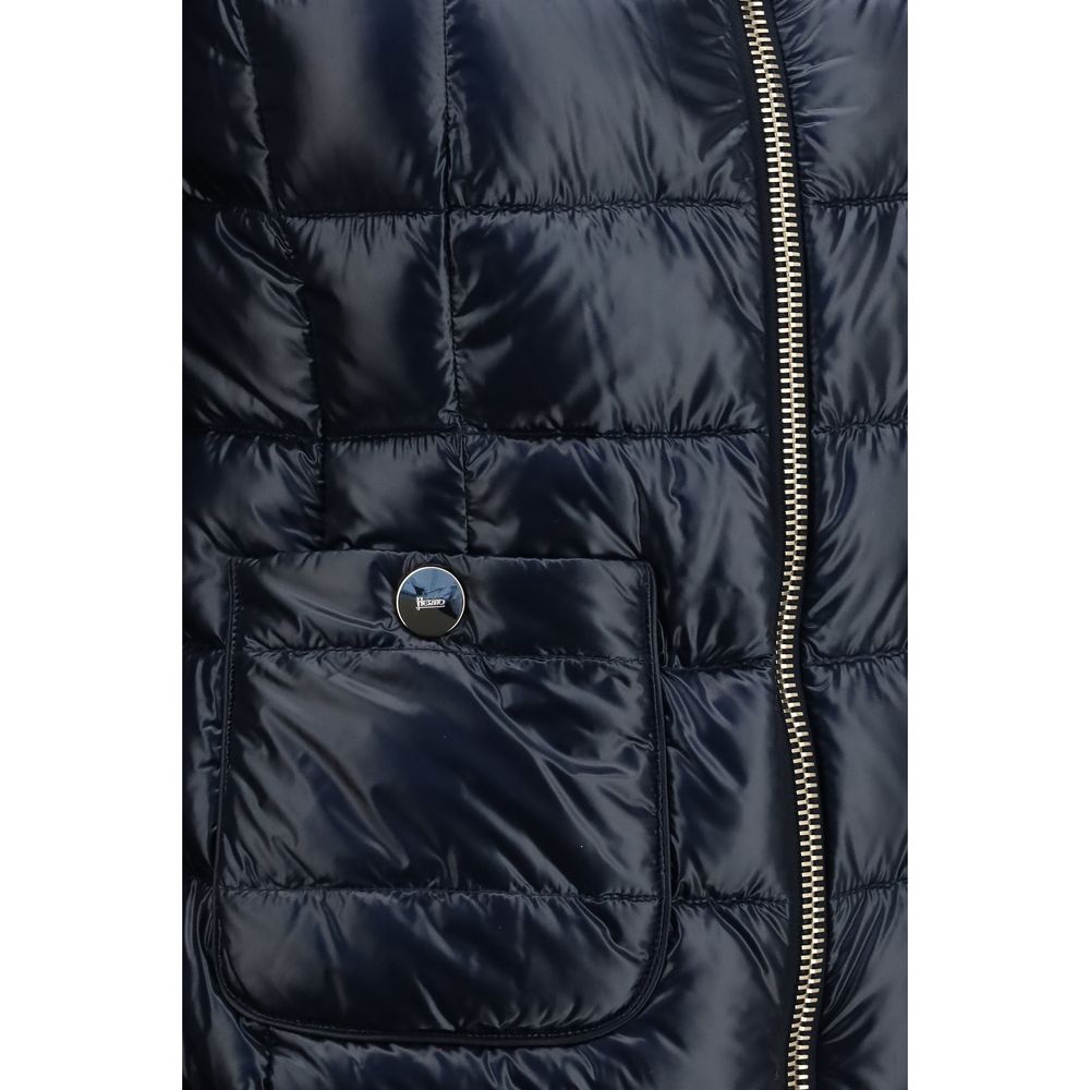 Herno 100% Polyamide down jacket in navy — view 3