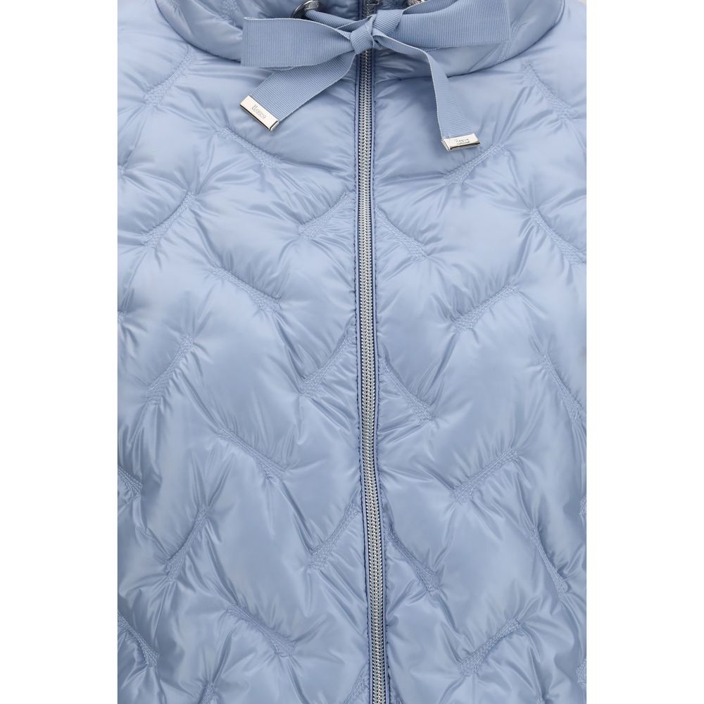 Herno Outer 100% Polyester down jacket in blue — view 3