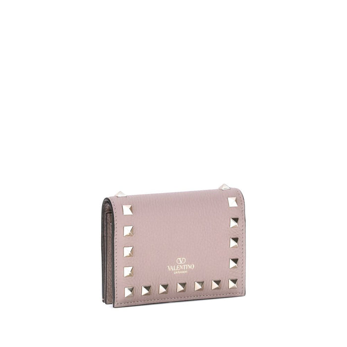 Valentino Garavani 100% Calf Leather Bos Taurus wallet in pink — view 2