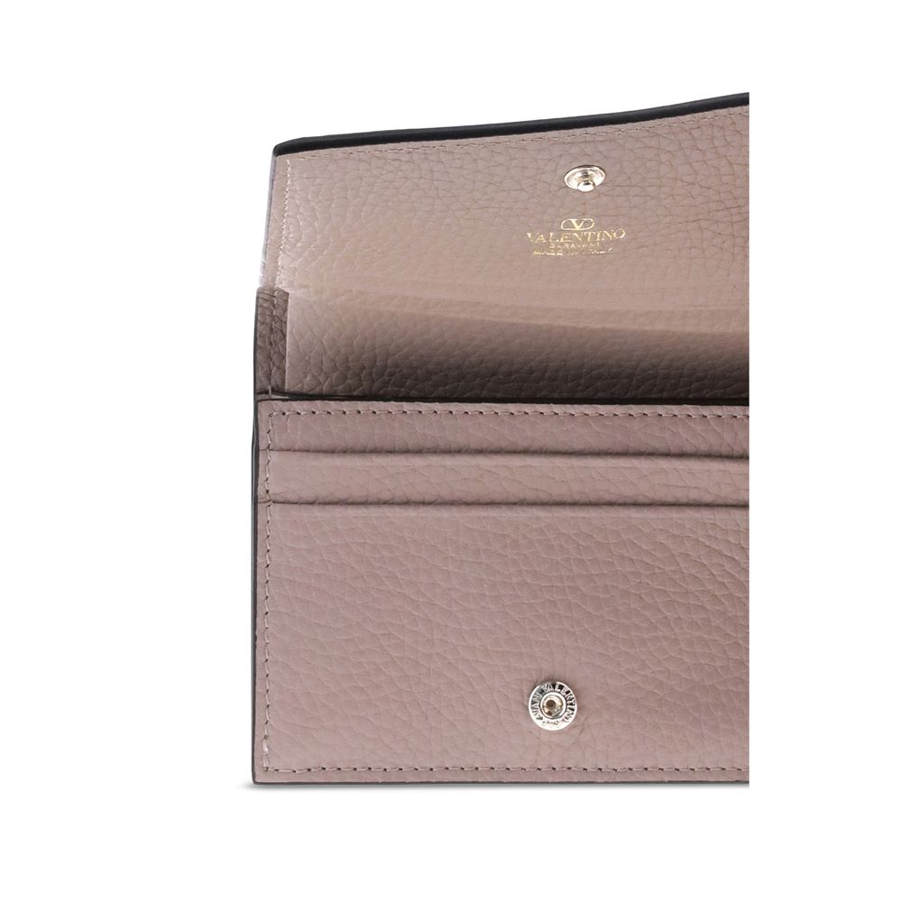 Valentino Garavani 100% Calf Leather Bos Taurus wallet in pink — view 3