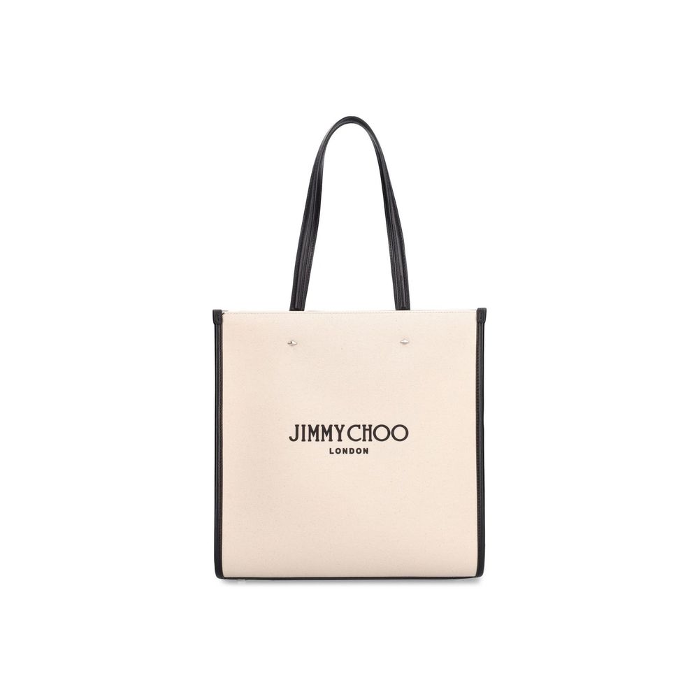 Jimmy Choo 100% Canvas tote bag in beige