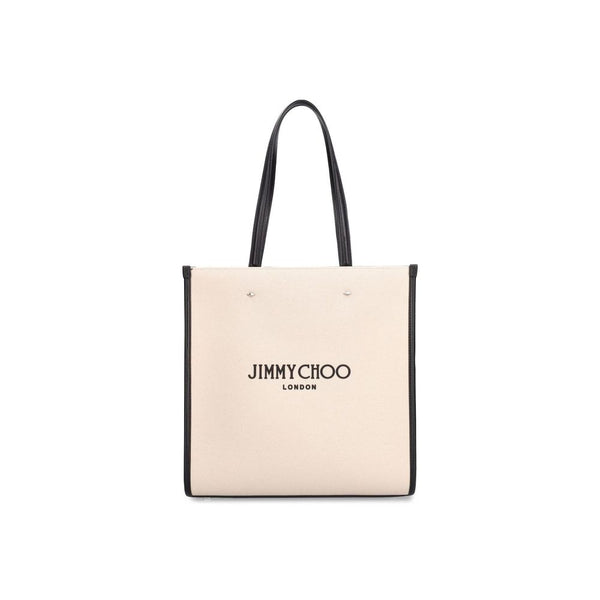 Jimmy Choo 100% Canvas tote bag in beige