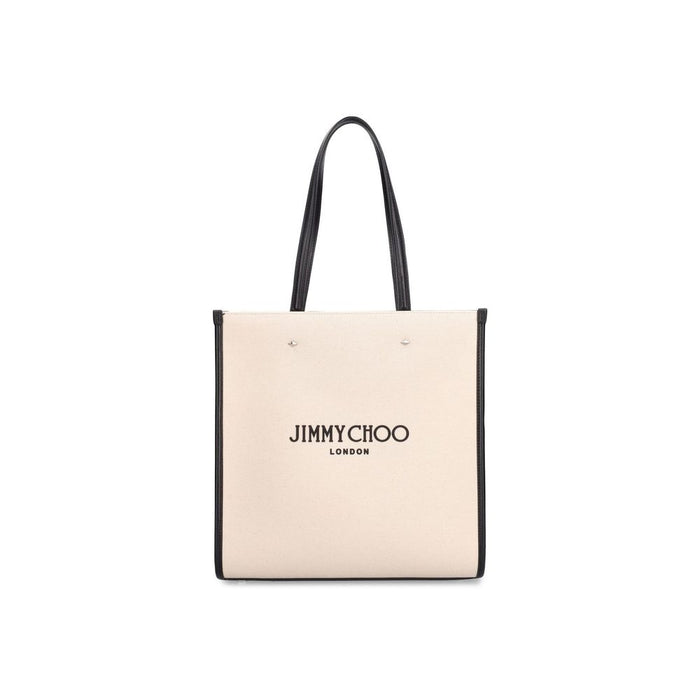 Jimmy Choo 100% Canvas tote bag in beige