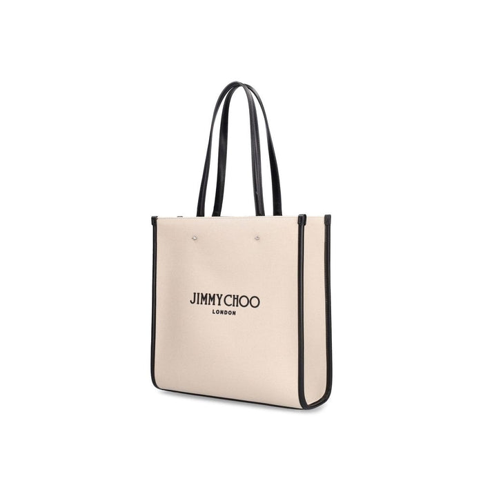 Jimmy Choo 100% Canvas tote bag in beige — view 2