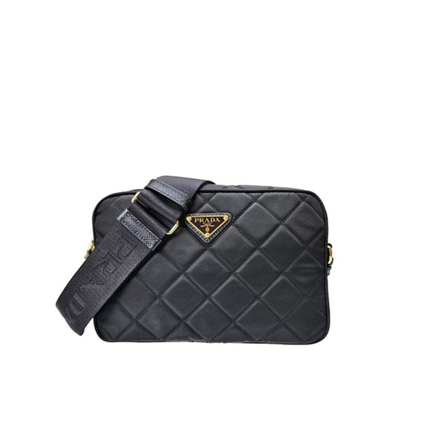 Prada 100% Nylon crossbody bag in black