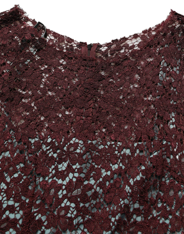 Dolce & Gabbana 50% Silk dress in burgundy