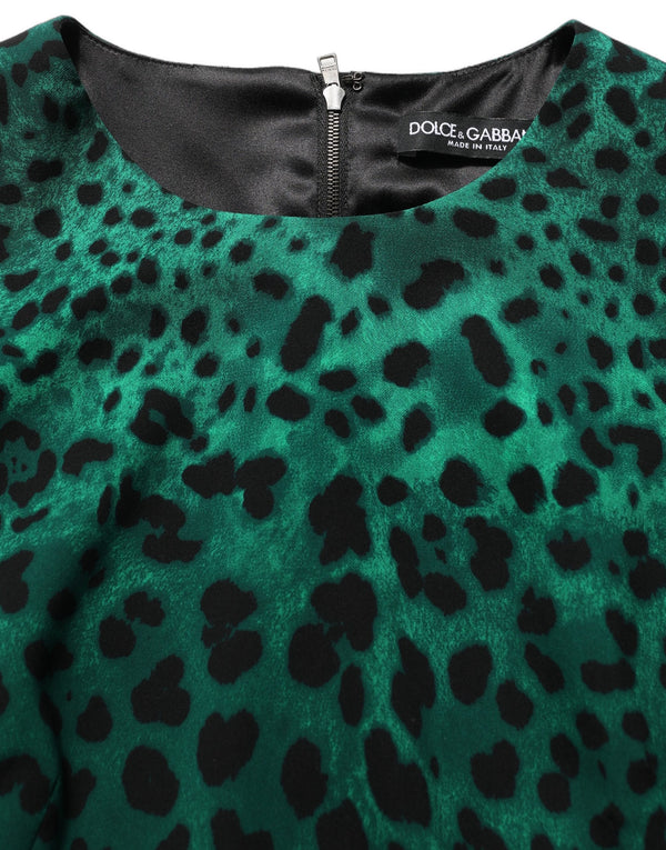 Dolce & Gabbana 95% Silk 5% Elastane dress in green