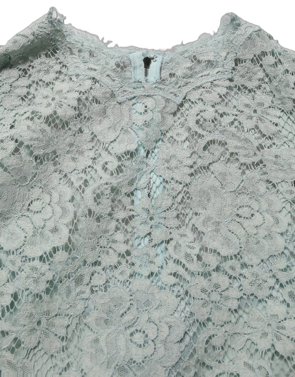 Dolce & Gabbana 51% Cotton 41% Viscose 8% Nylon; Lining: 76% Silk 16% Cotton 4% Elastane 4% Nylon dress in green