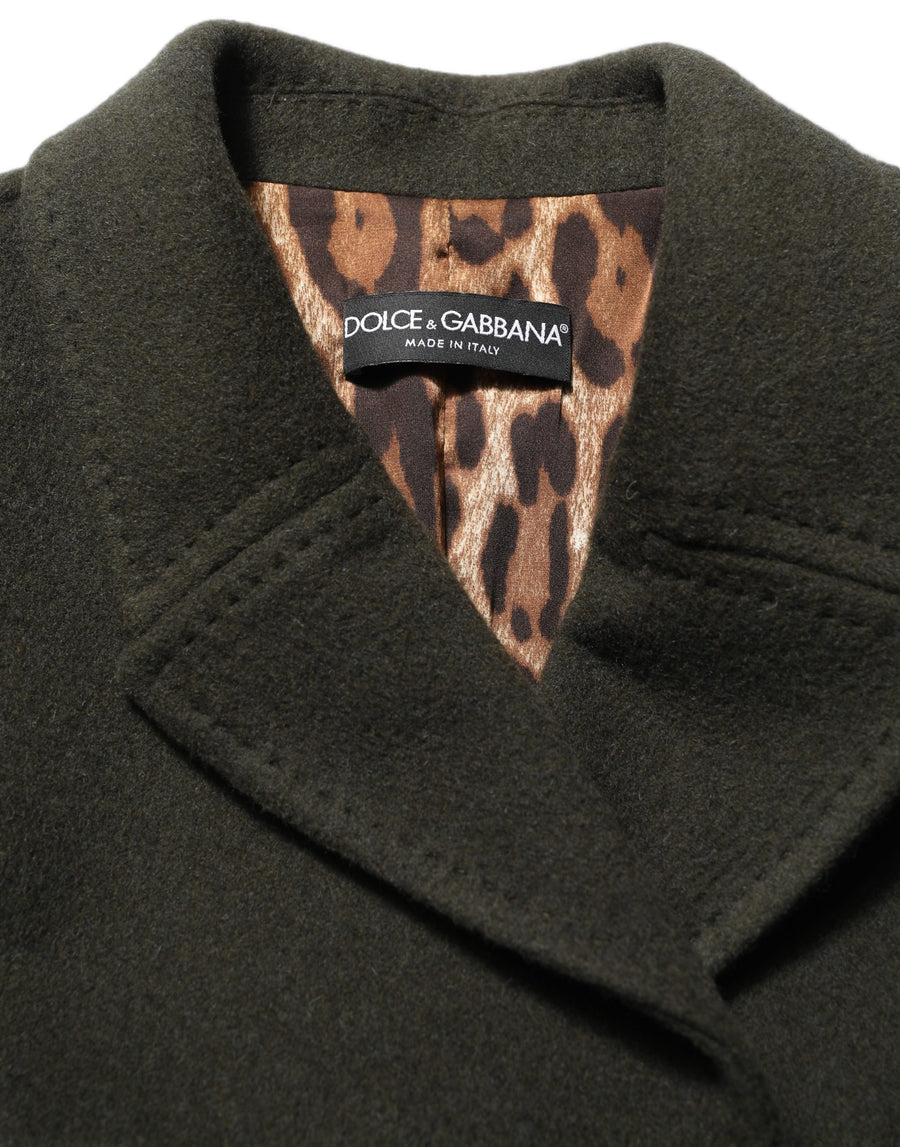 Dolce & Gabbana External: 40% Wool coat in green