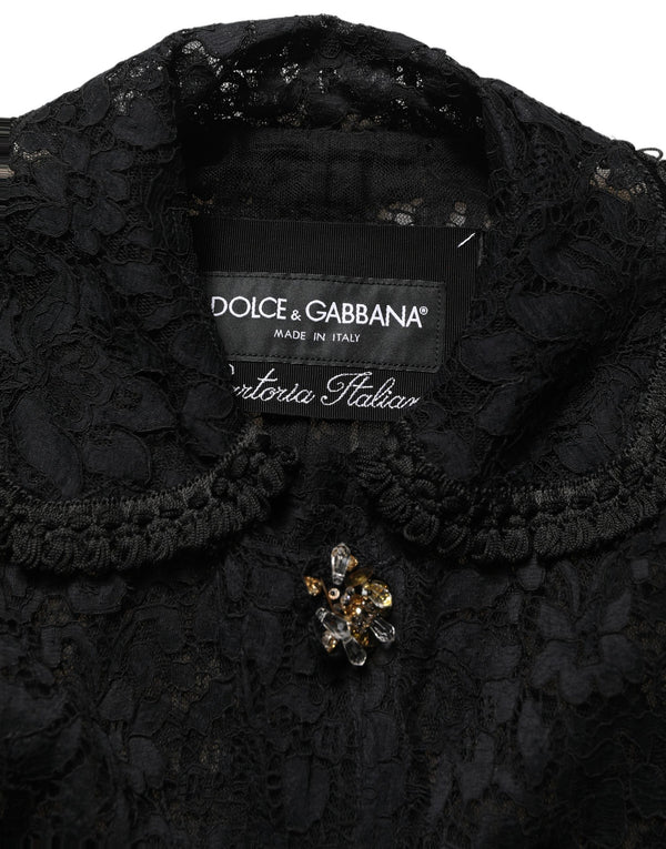 Dolce & Gabbana External: 20% Nylon coat in black