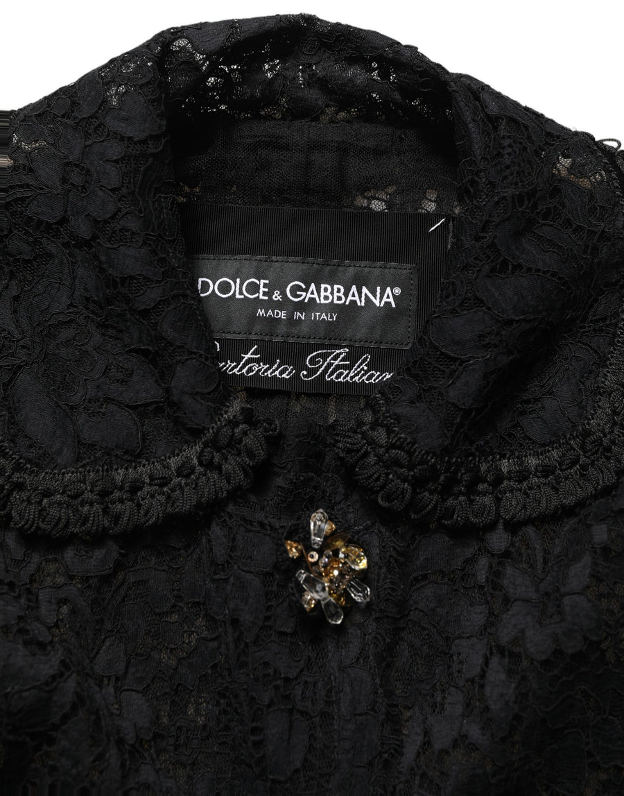 Dolce & Gabbana External: 20% Nylon coat in black