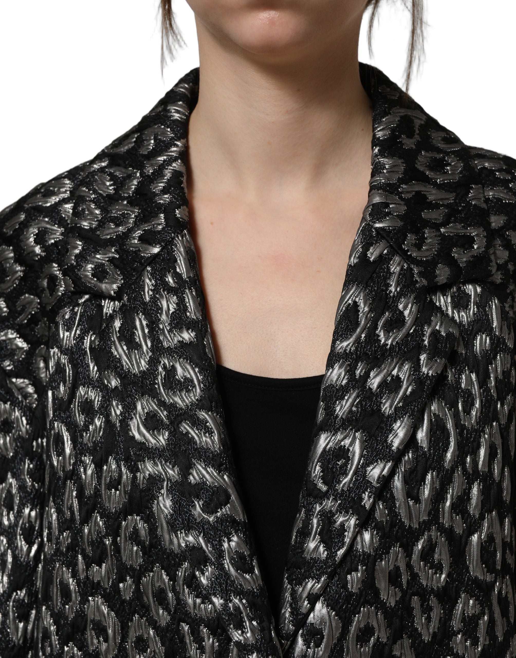 Dolce & Gabbana 53% Polyester coat in black — view 4