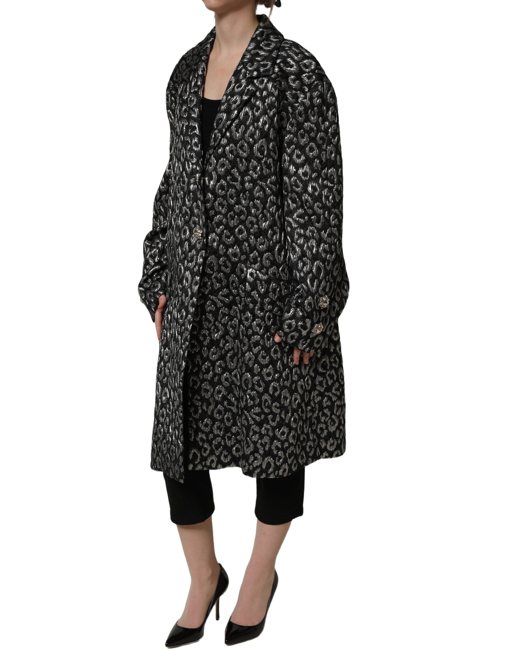Dolce & Gabbana 53% Polyester coat in black — view 7
