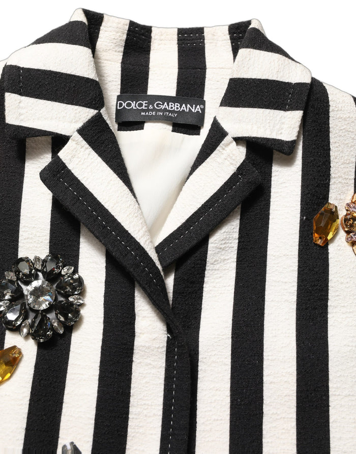 Dolce & Gabbana 70% Cotton 20% Real Crystal 10% Real Brass blazer in black — view 2