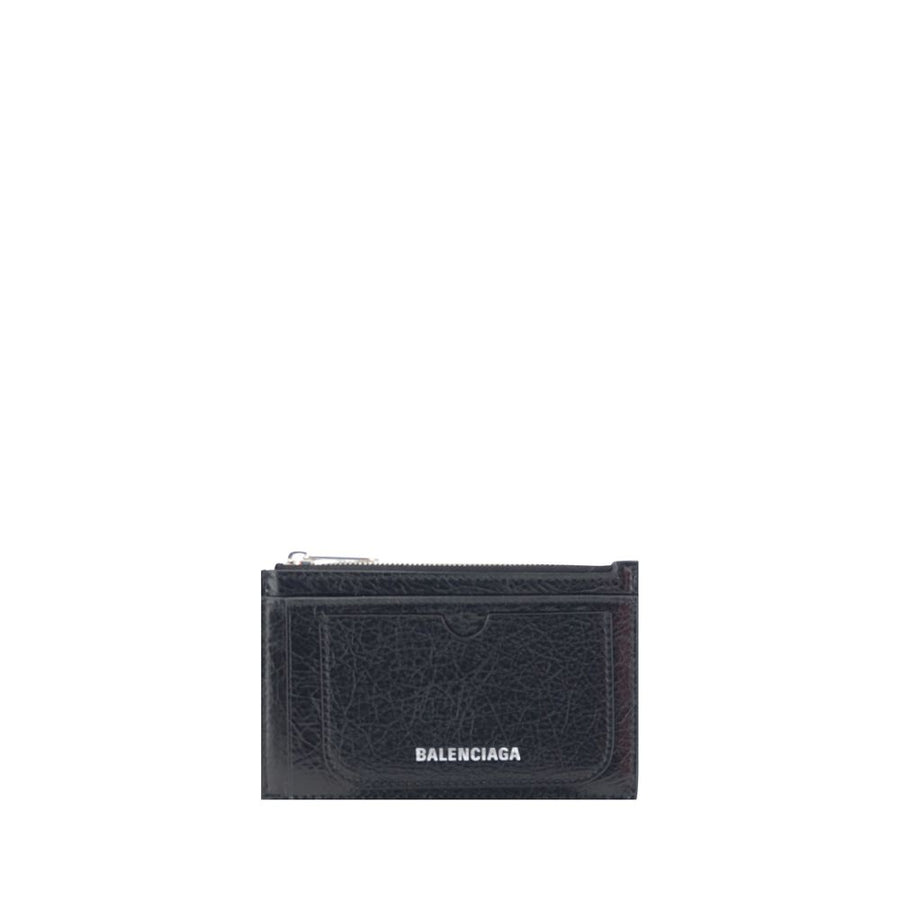 Balenciaga 100% Lamb Ovis Aries card case in black