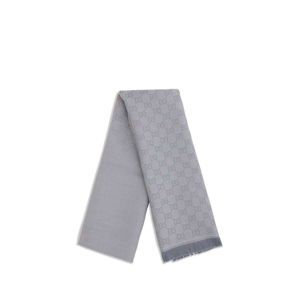 Gucci 100% Wool scarf in gray — view 2