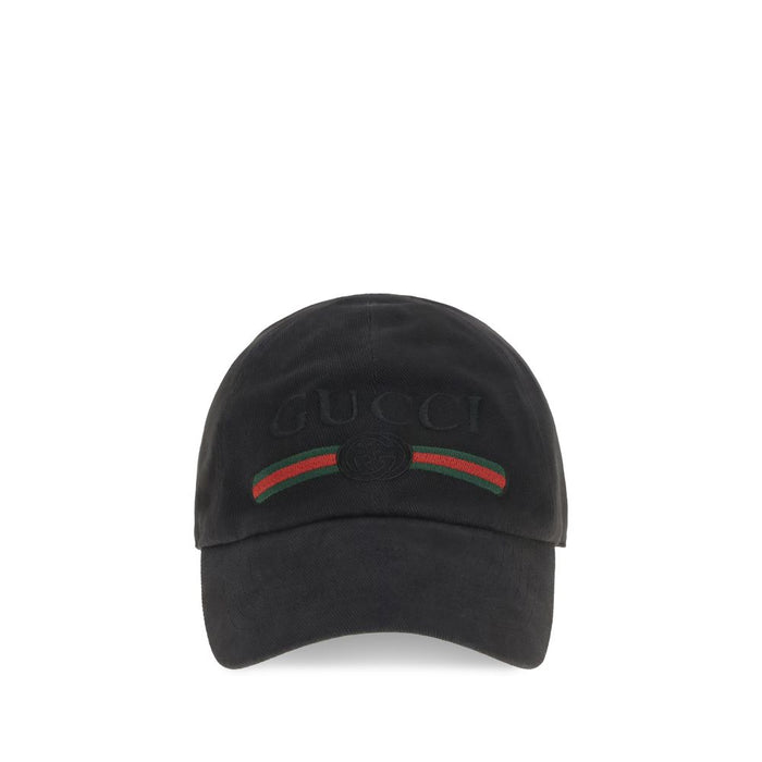 Gucci GU8757364HBKG1060BB 100% Cotton baseball cap in black