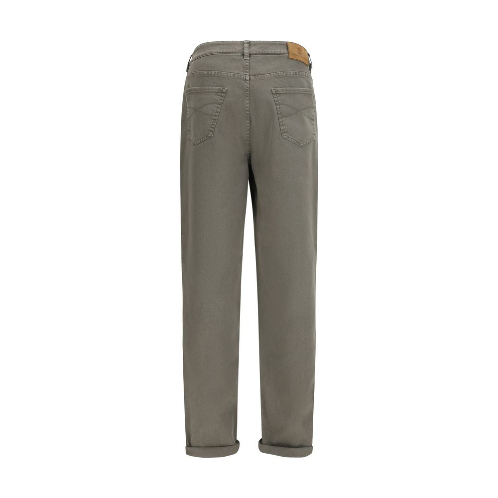 Brunello Cucinelli 99% Cotton jeans in gray — view 2