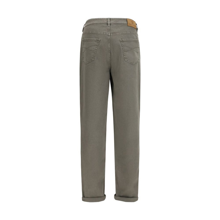 Brunello Cucinelli 99% Cotton jeans in gray — view 2