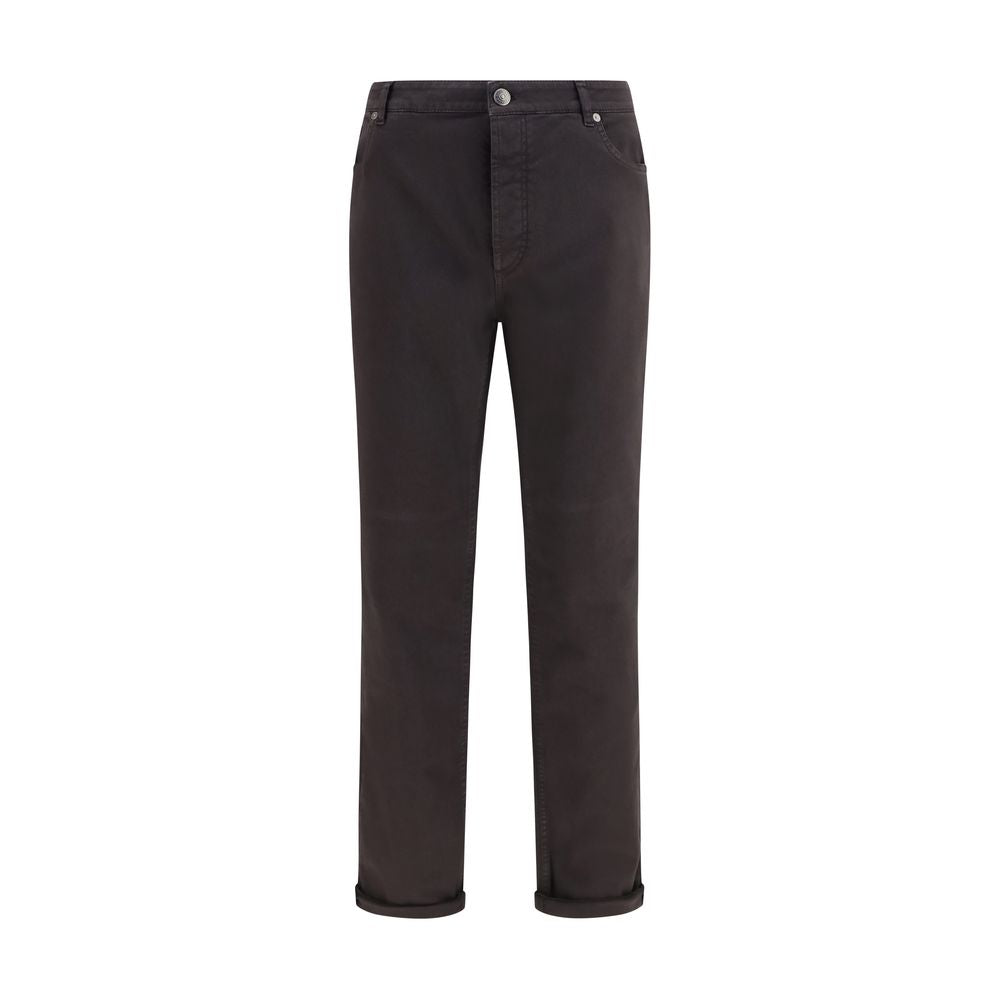 Brunello Cucinelli 99% Cotton jeans in brown